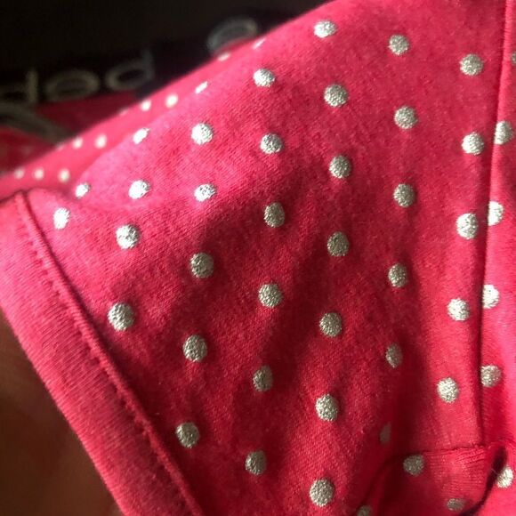 🔥🔥🔥NWT BEBE polkadot two-piece Shorts set or pj set . Super cute. - Picture 9 of 12